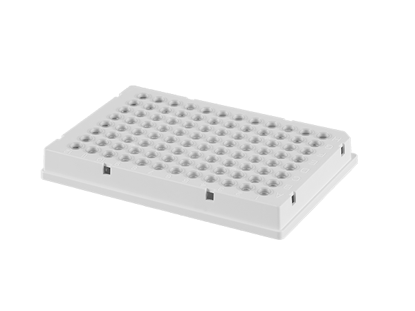 0.1mL 96孔PCR板全裙边白色框透明管
