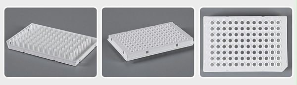 96孔100ul PCR 板半裙边白色