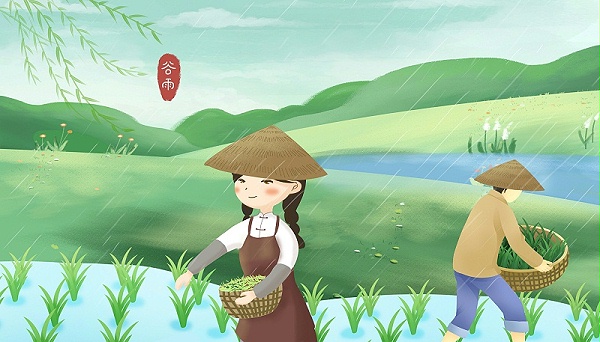 摄图网_401087615_谷雨农忙插画(企业商用)